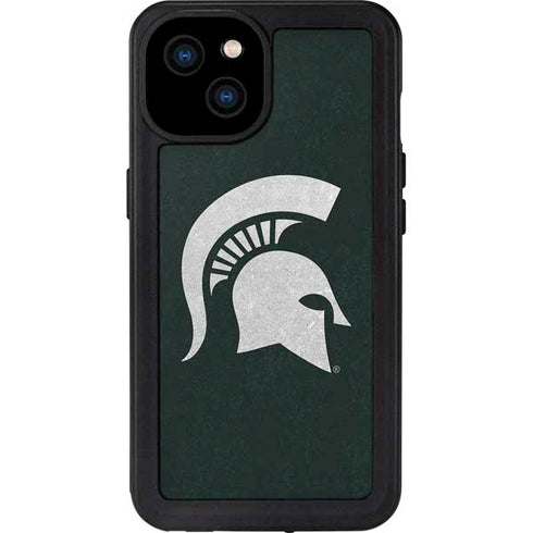 Michigan State University Spartans Logo iPhone 15 Plus Waterproof Case